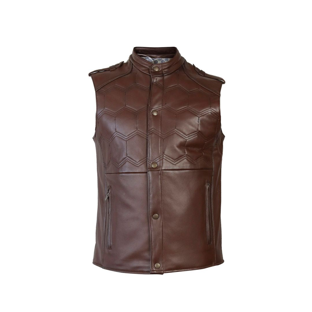 Chaleco de piel para caballero WR604