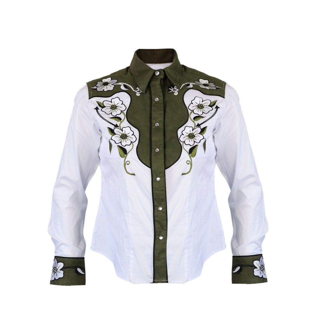 Camisa bordada para dama WR701