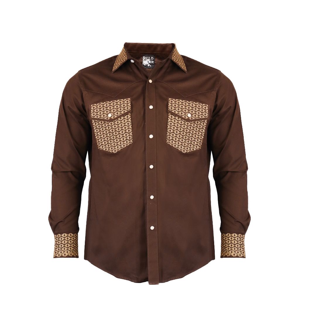 Camisa bordada para caballero WR801