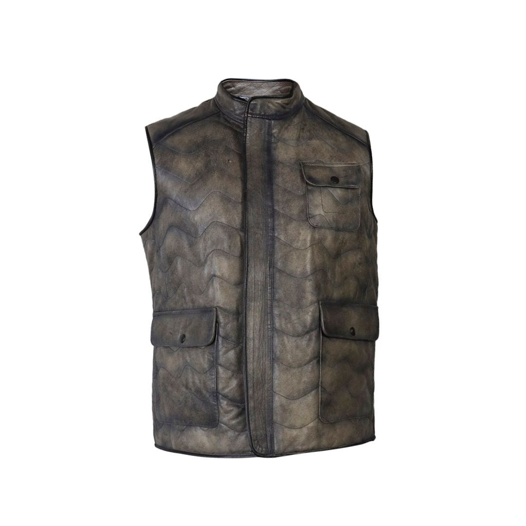 Chaleco de piel para caballero WR602