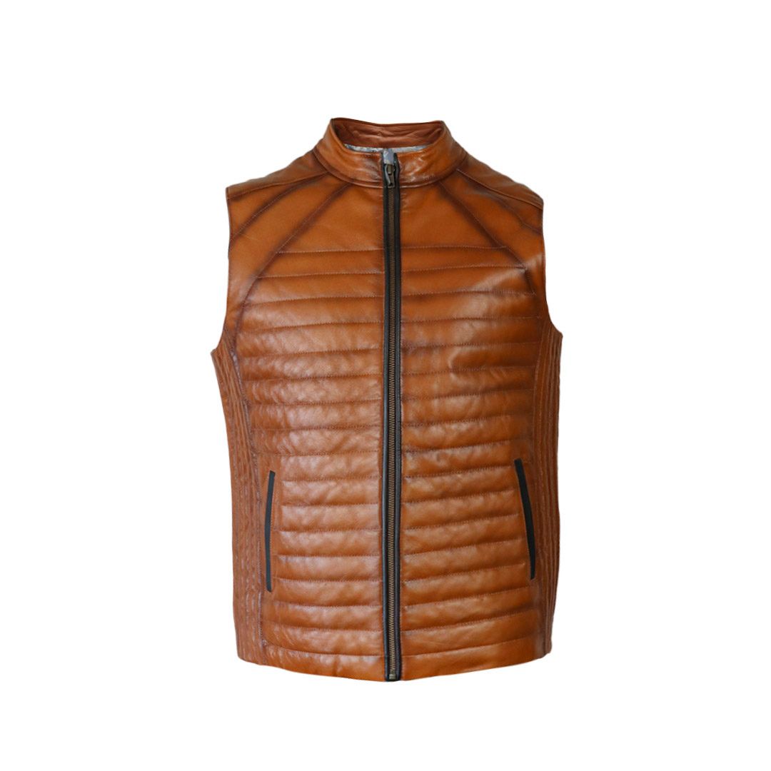 Chaleco de piel para caballero WR603