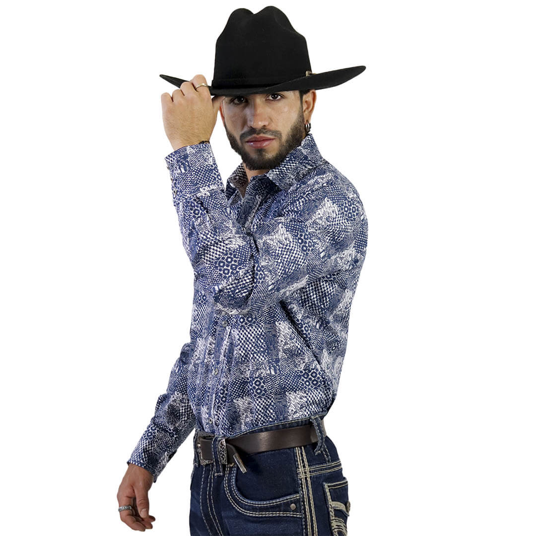 Camisa Estampada Para Caballero WL118