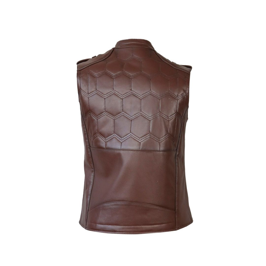 Chaleco de piel para caballero WR604