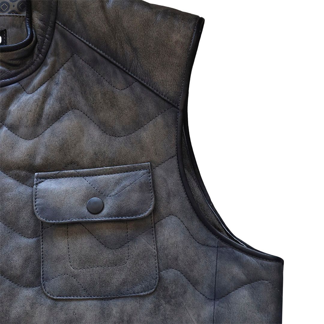 Chaleco de piel para caballero WR602