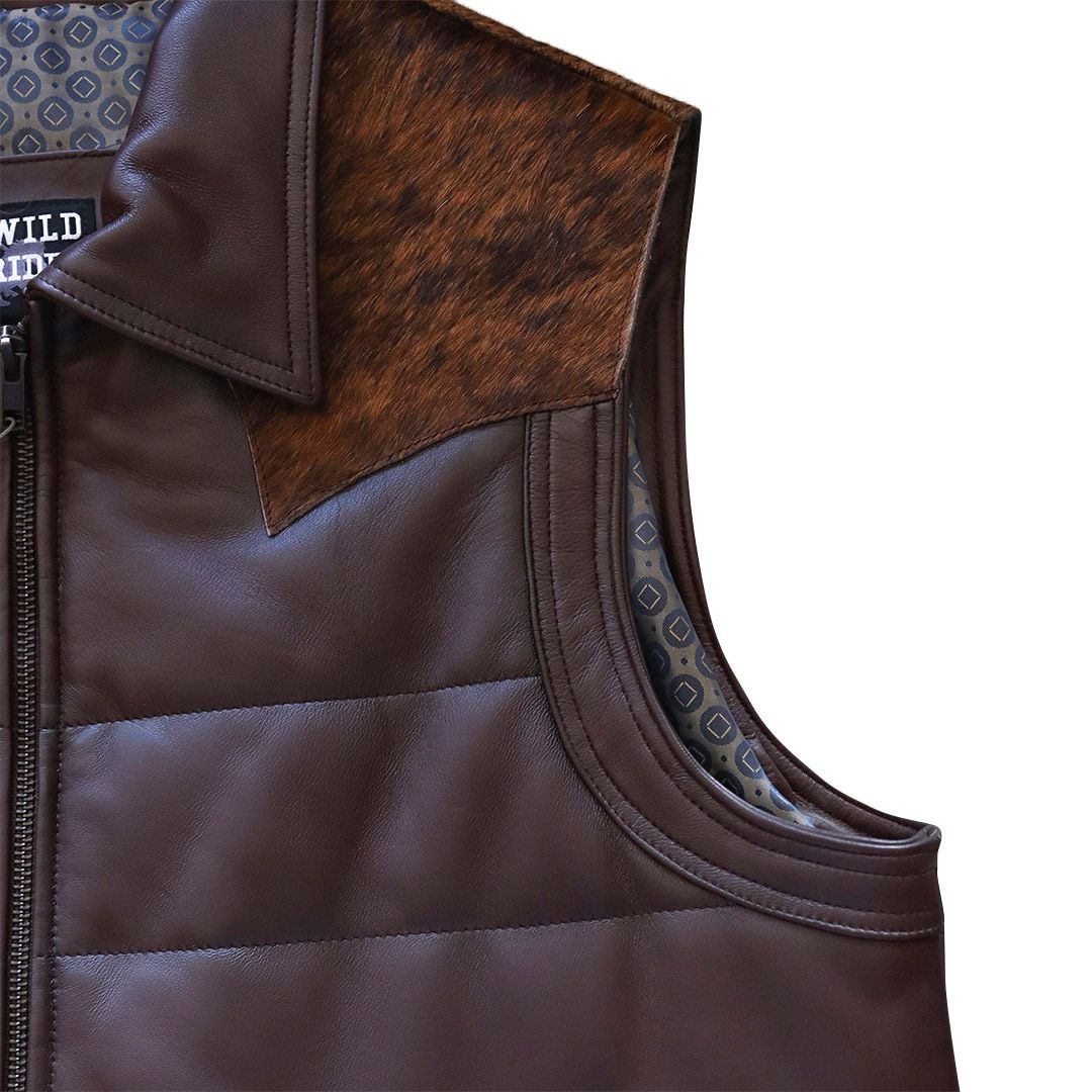 Chaleco de piel para caballero WR605