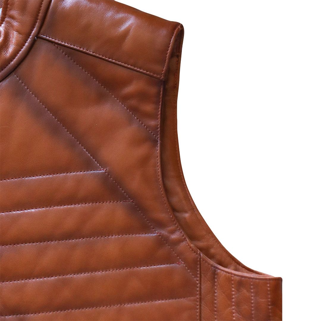 Chaleco de piel para caballero WR603