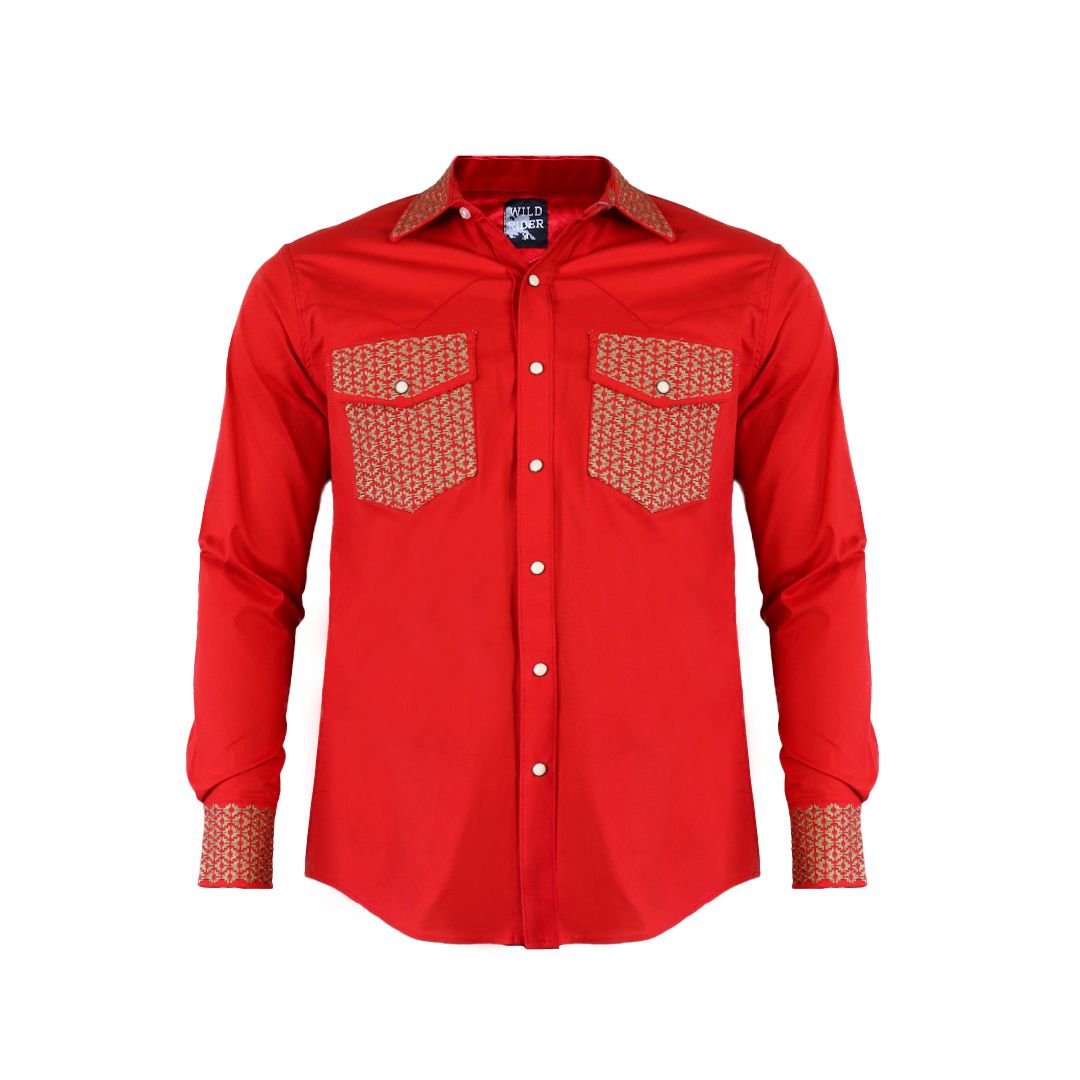 Camisa bordada para caballero WR801