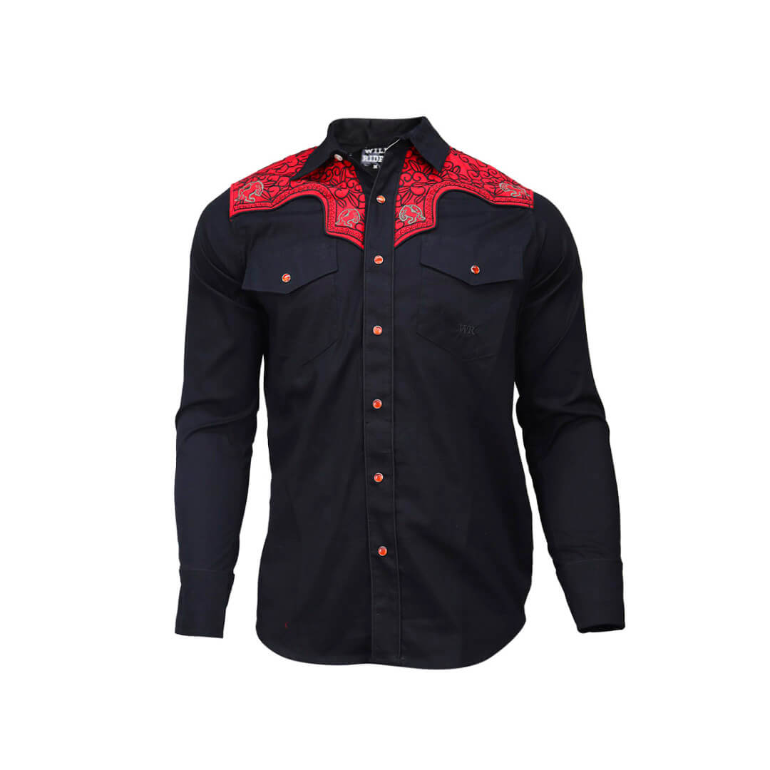 Camisa bordada para caballero WR808