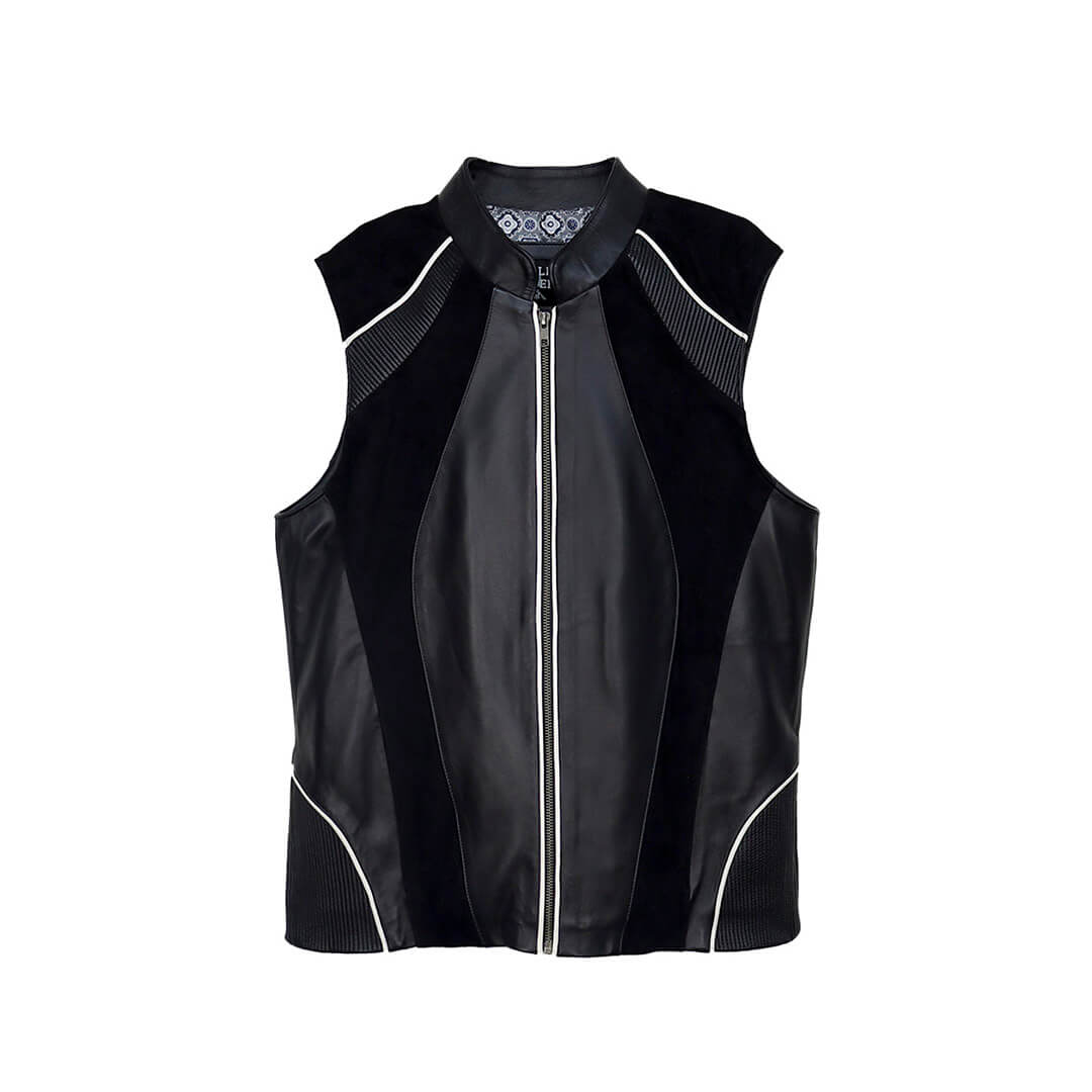 Chaleco de piel para caballero WR608