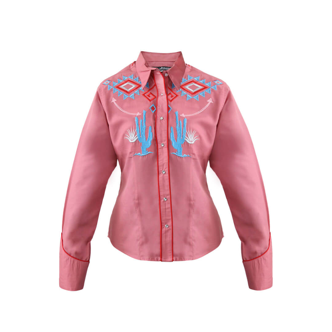 Camisa bordada para dama WR707