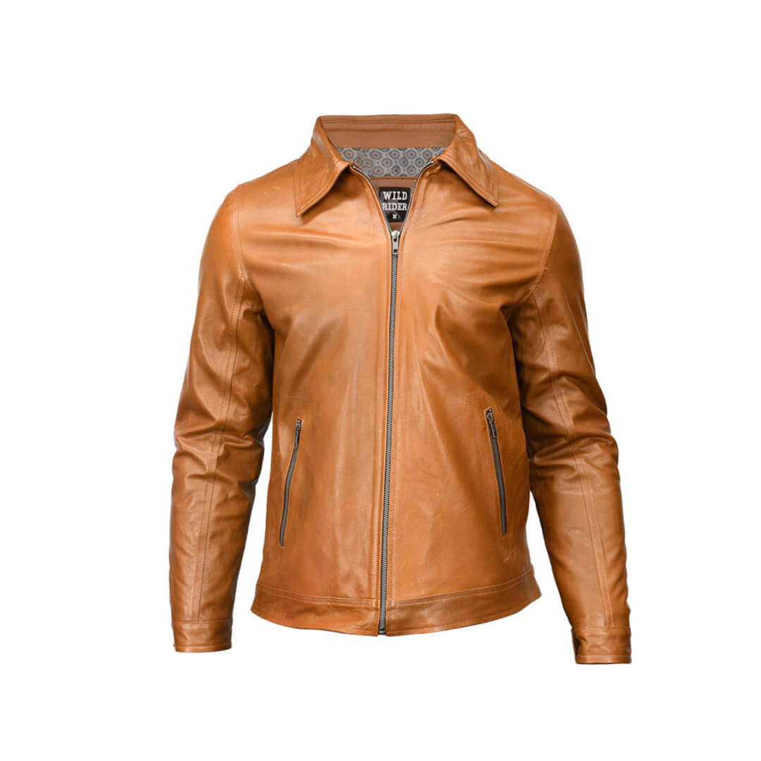 Chamarra de piel para caballero WR506