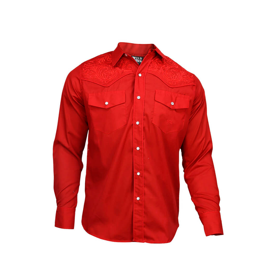 Camisa bordada para caballero WR809