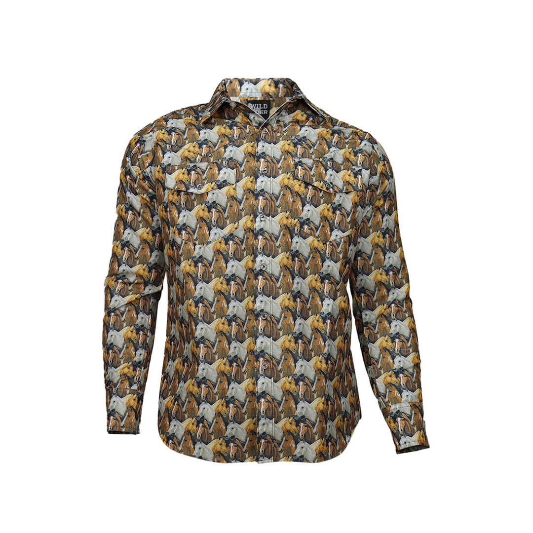 Camisa estampada para caballero WR903