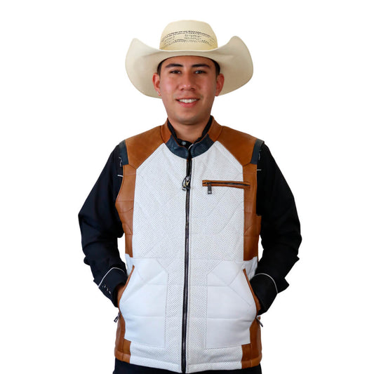 Chaleco de piel para caballero WR613