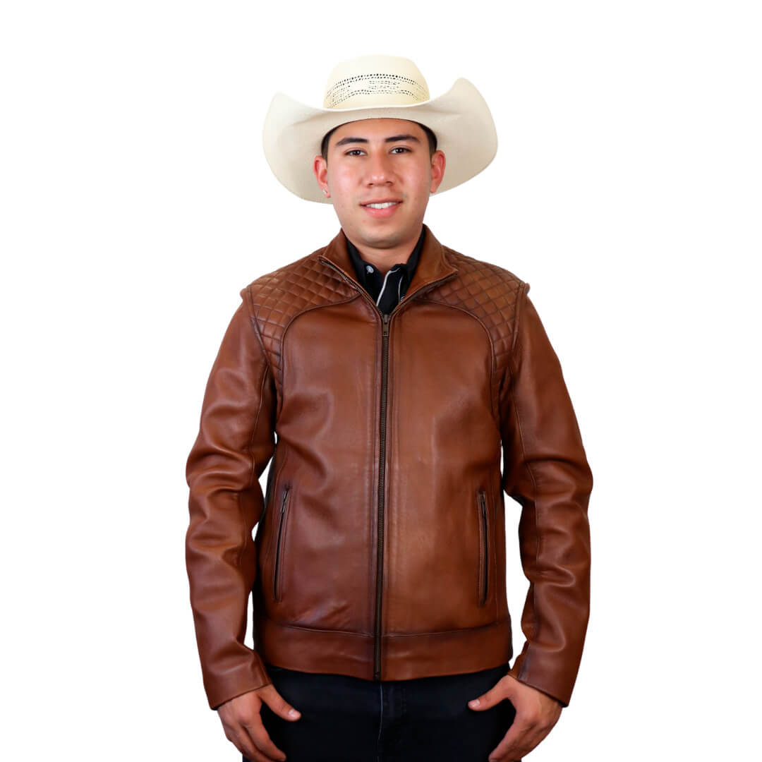 Chamarra de piel para caballero WR504