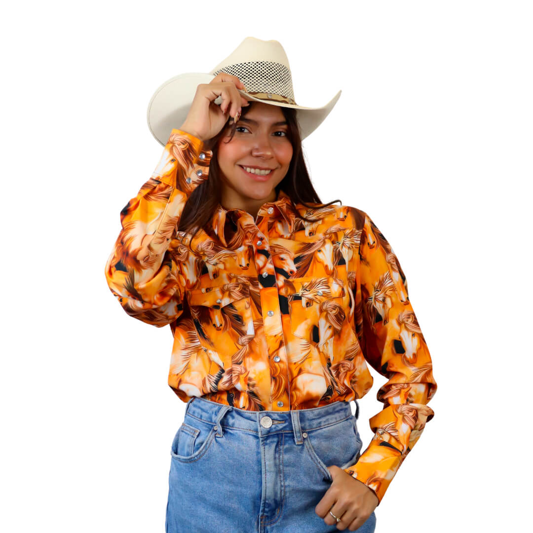 Camisa estampada para dama WR753