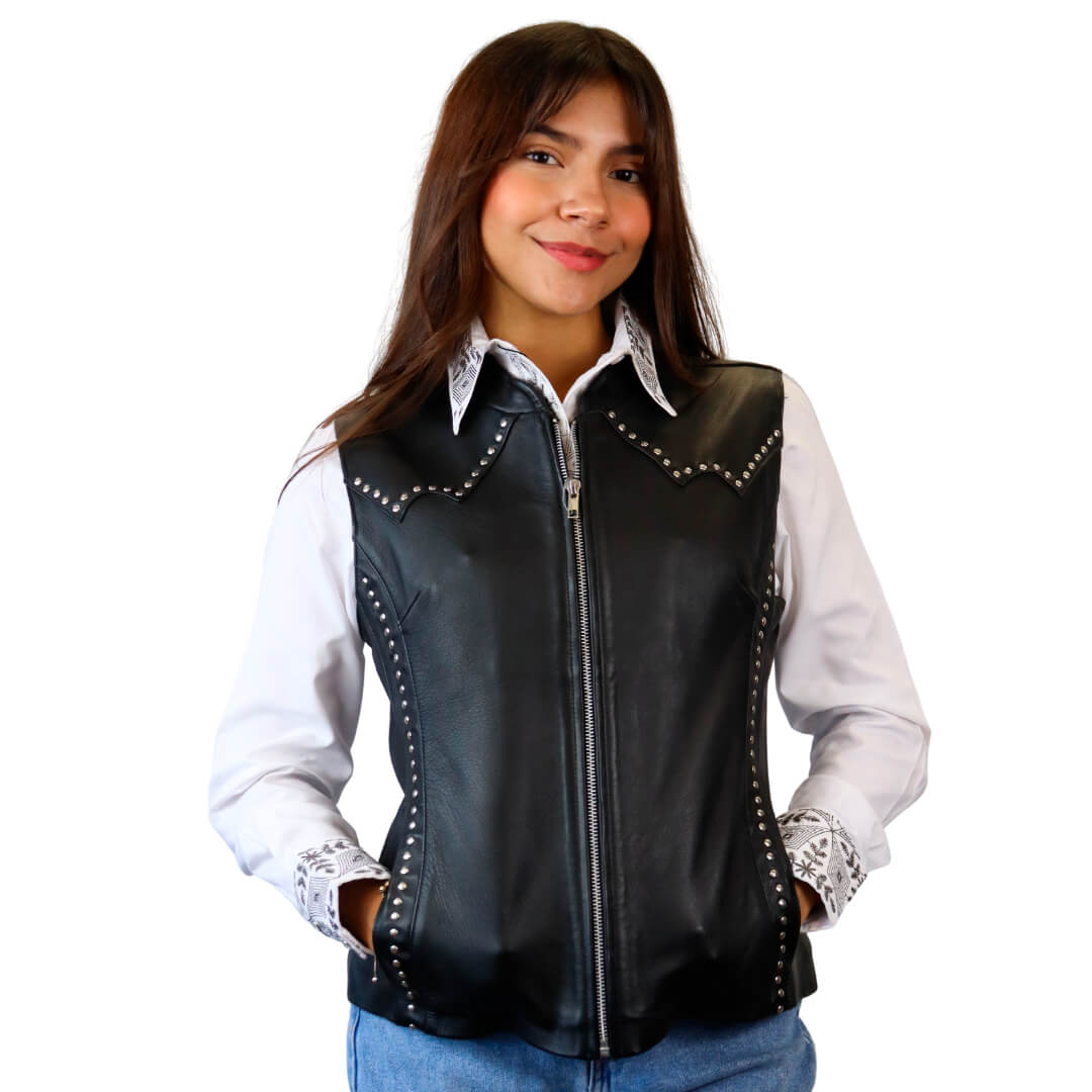 Chaleco de piel para dama WR306