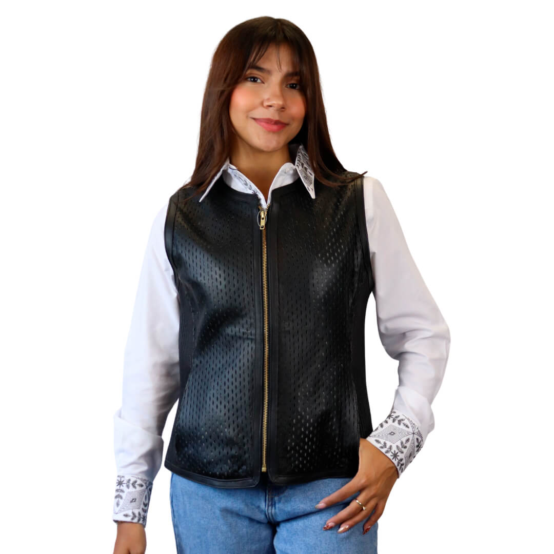Chaleco de piel para dama WR311