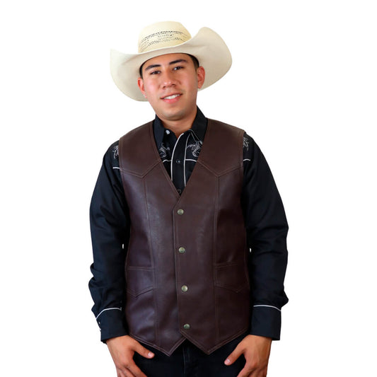 Chaleco de tacto piel para caballero WR612