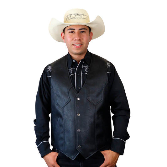 Chaleco de tacto piel para caballero WR615