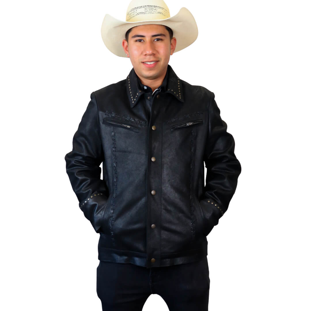 Chamarra de piel para caballero WR502