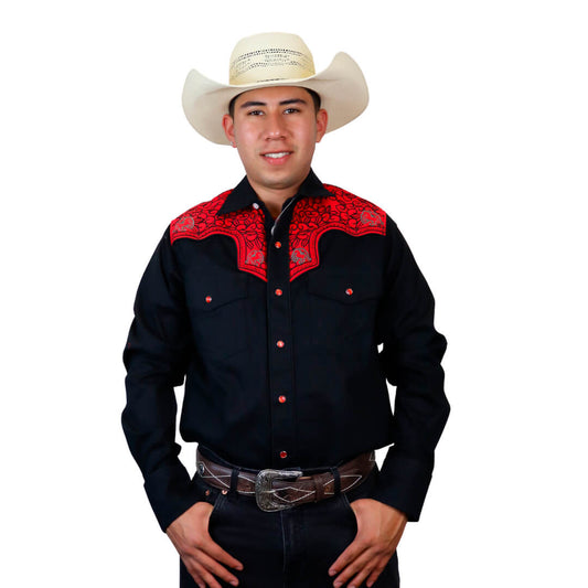 Camisa bordada para caballero WR808