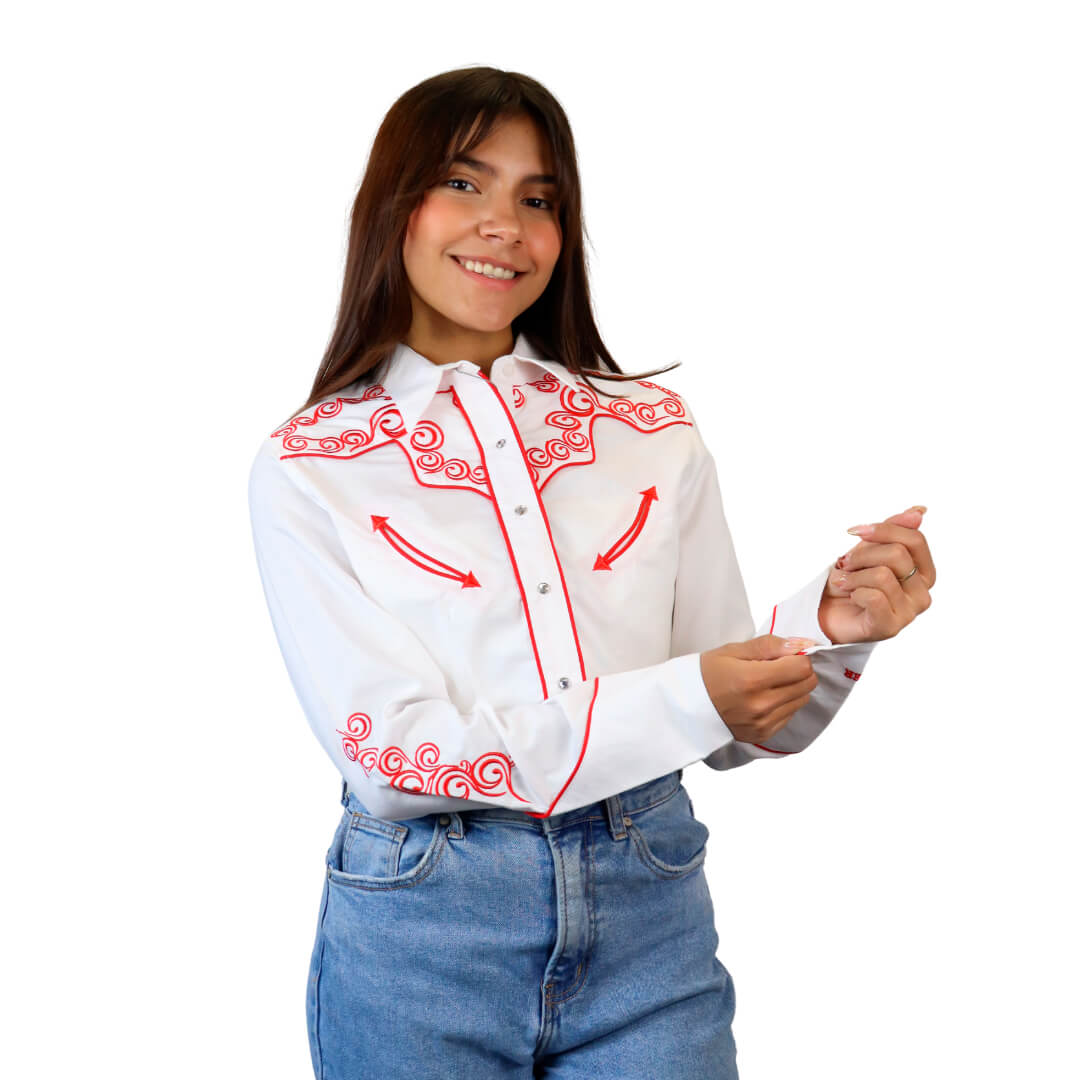 Camisa bordada para dama WR704