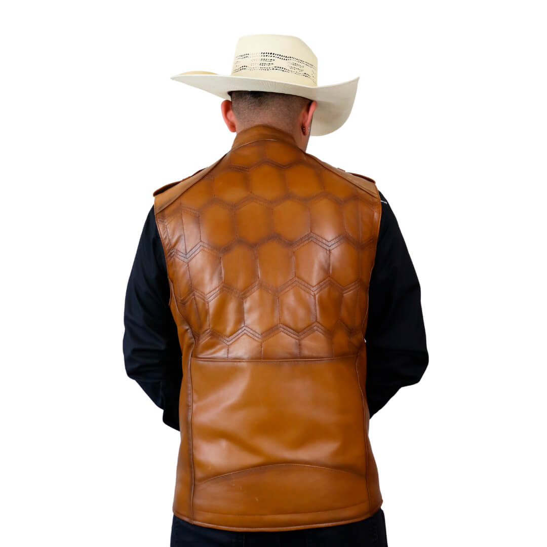 Chaleco de piel para caballero WR604