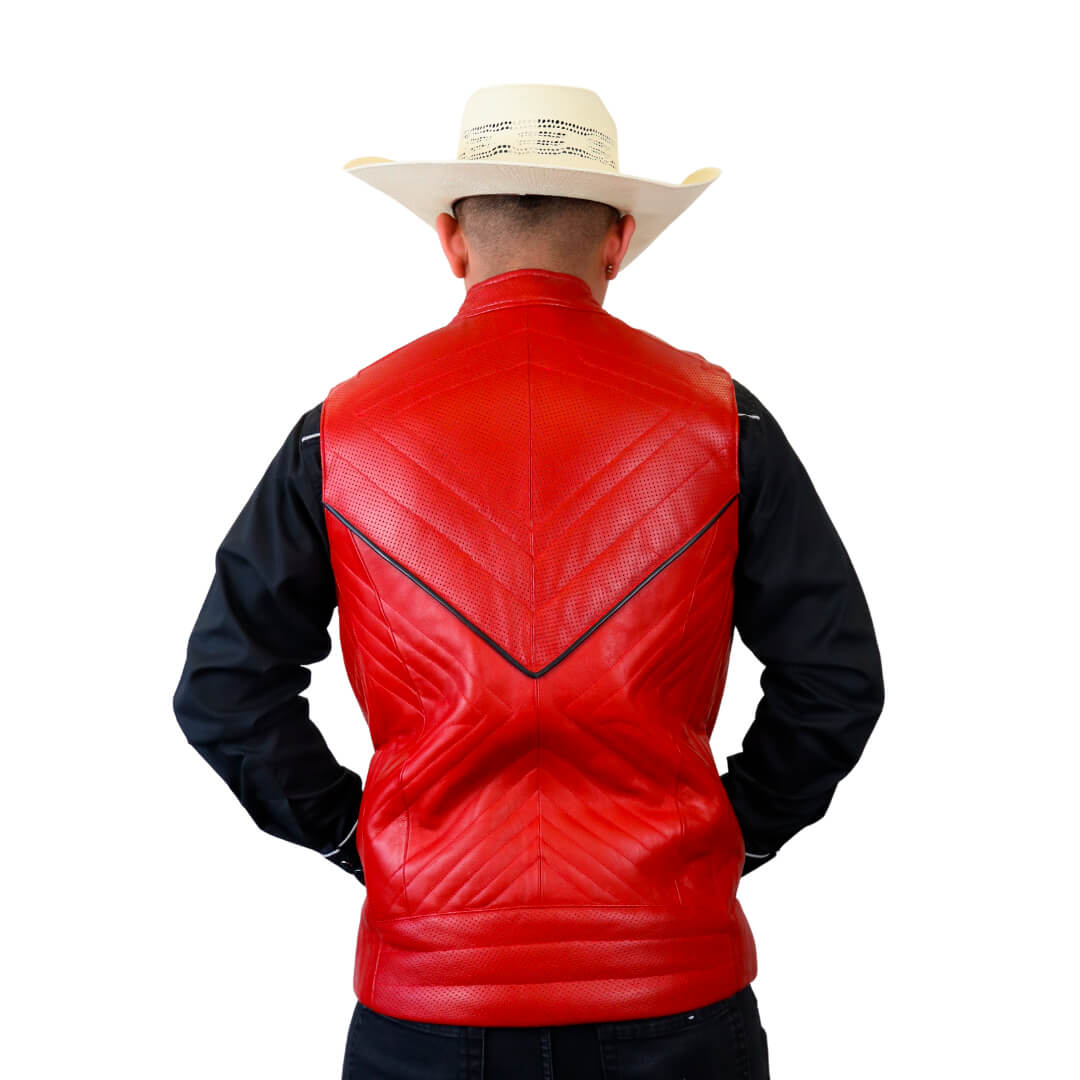 Chaleco de piel para caballero WR609