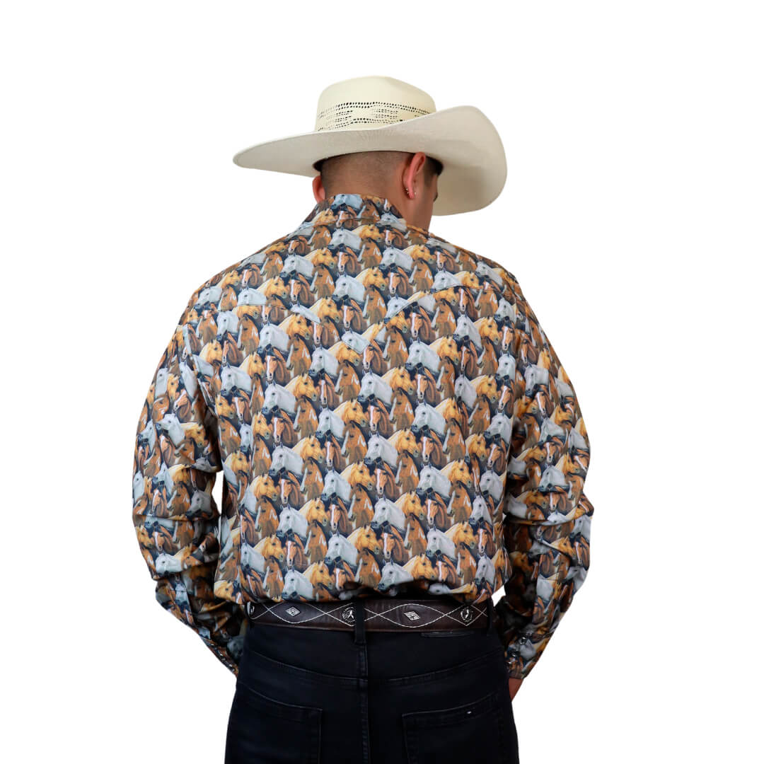 Camisa estampada para caballero WR903