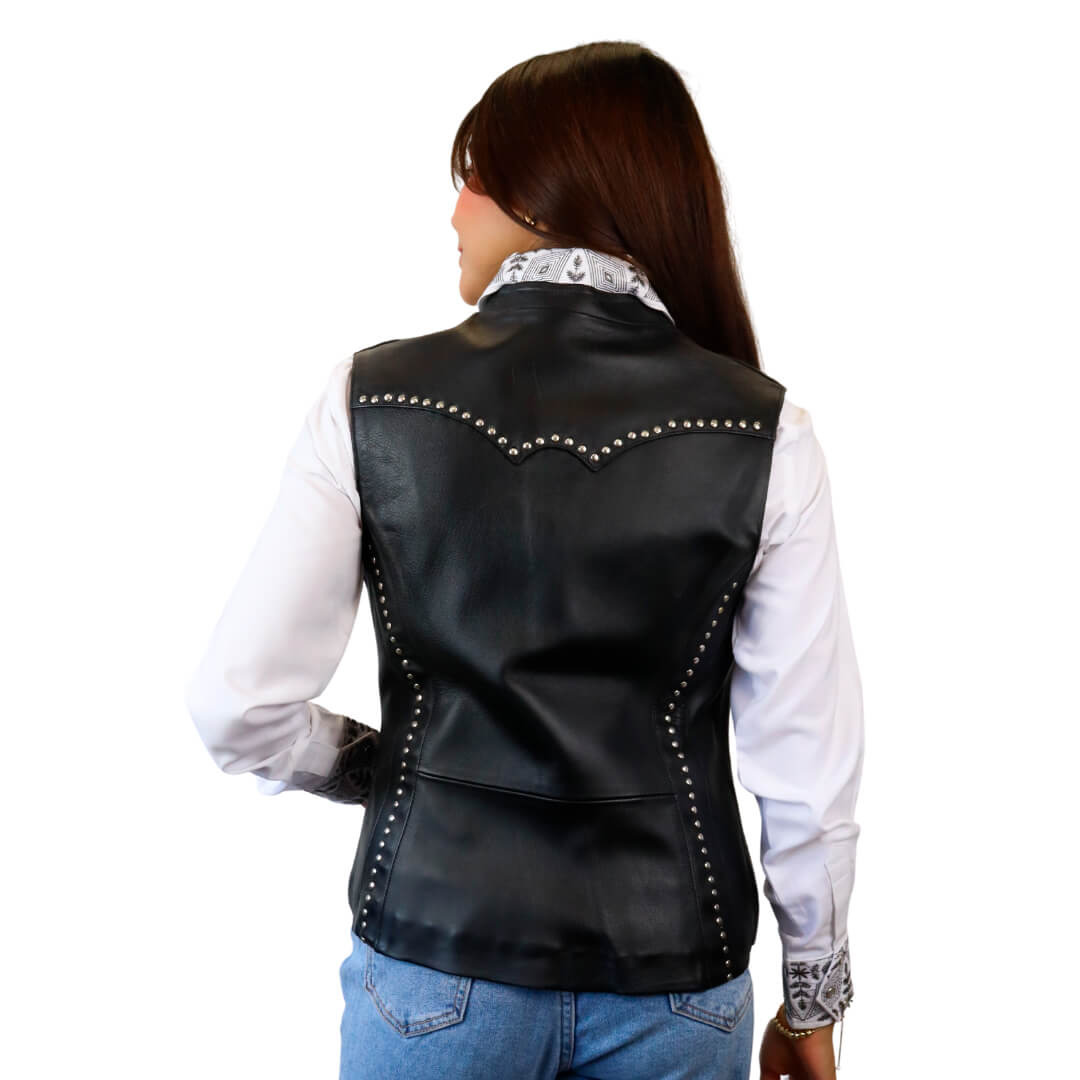 Chaleco de piel para dama WR306