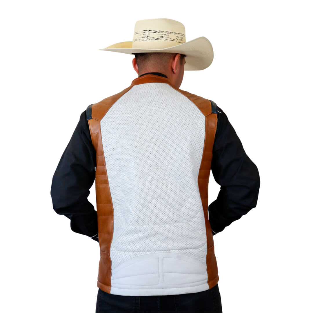 Chaleco de piel para caballero WR613