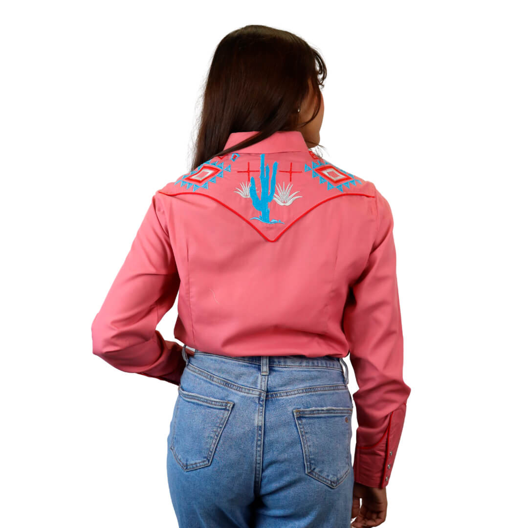 Camisa bordada para dama WR707