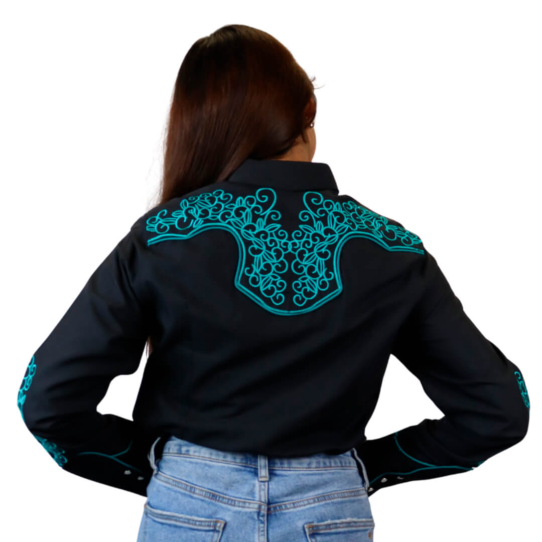 Camisa bordada para dama WR702
