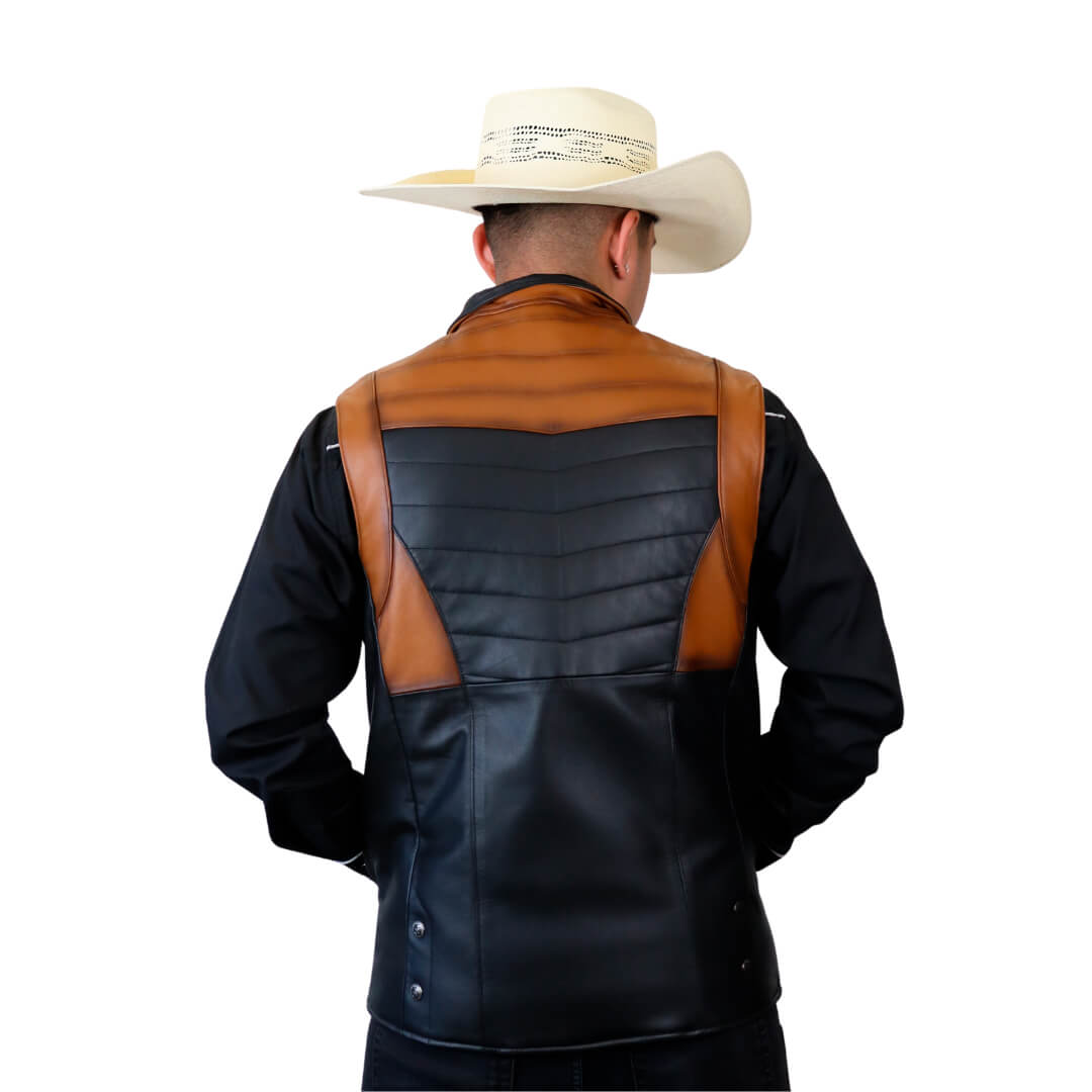 Chaleco de piel para caballero WR606
