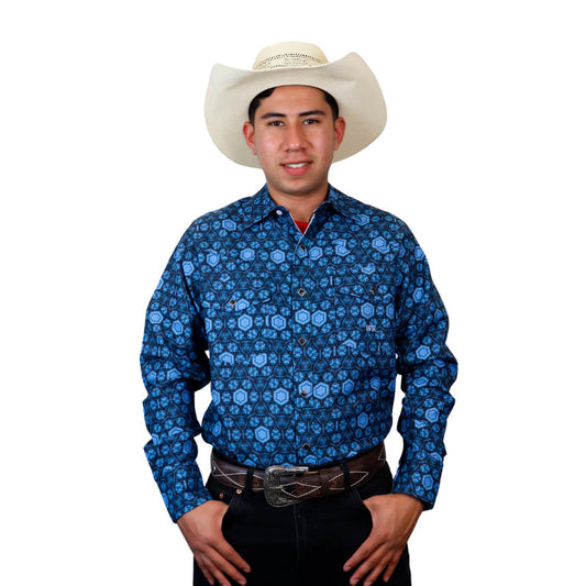 Camisa estampada para caballero WR901