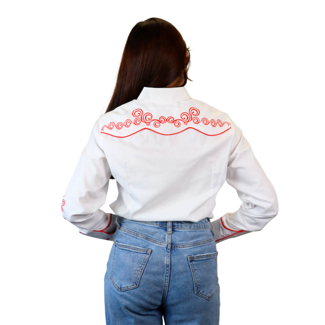 Camisa bordada para dama WR704