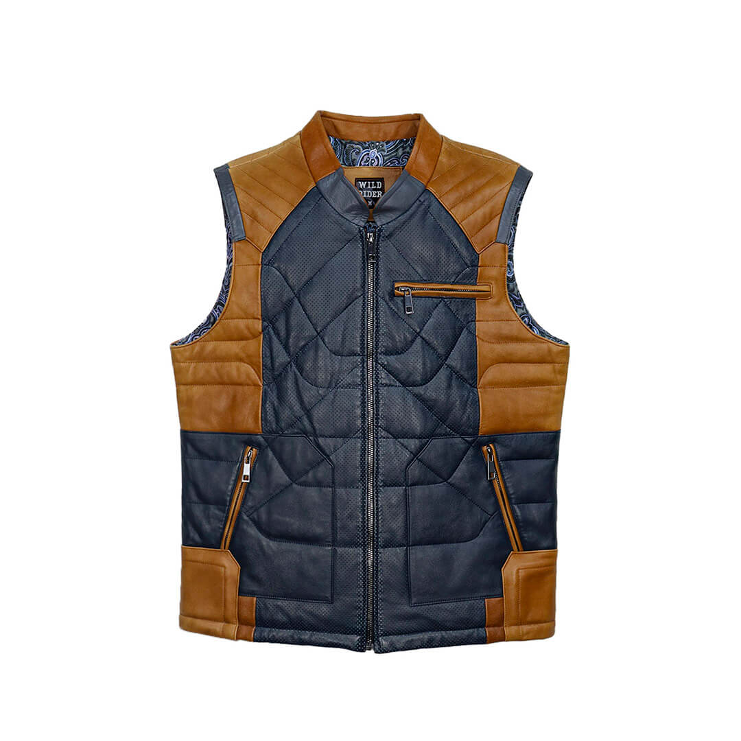 Chaleco de piel para caballero WR613