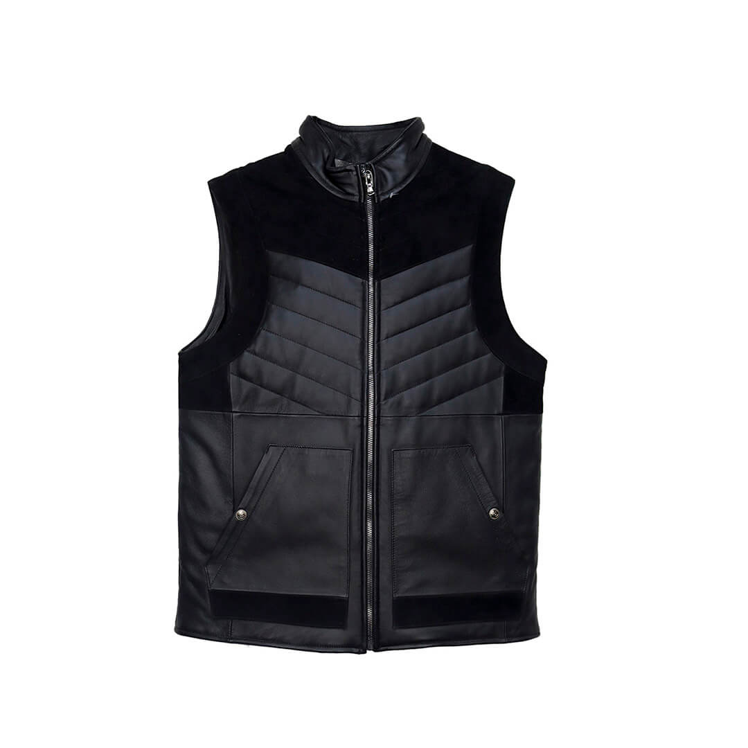 Chaleco de piel para caballero WR606
