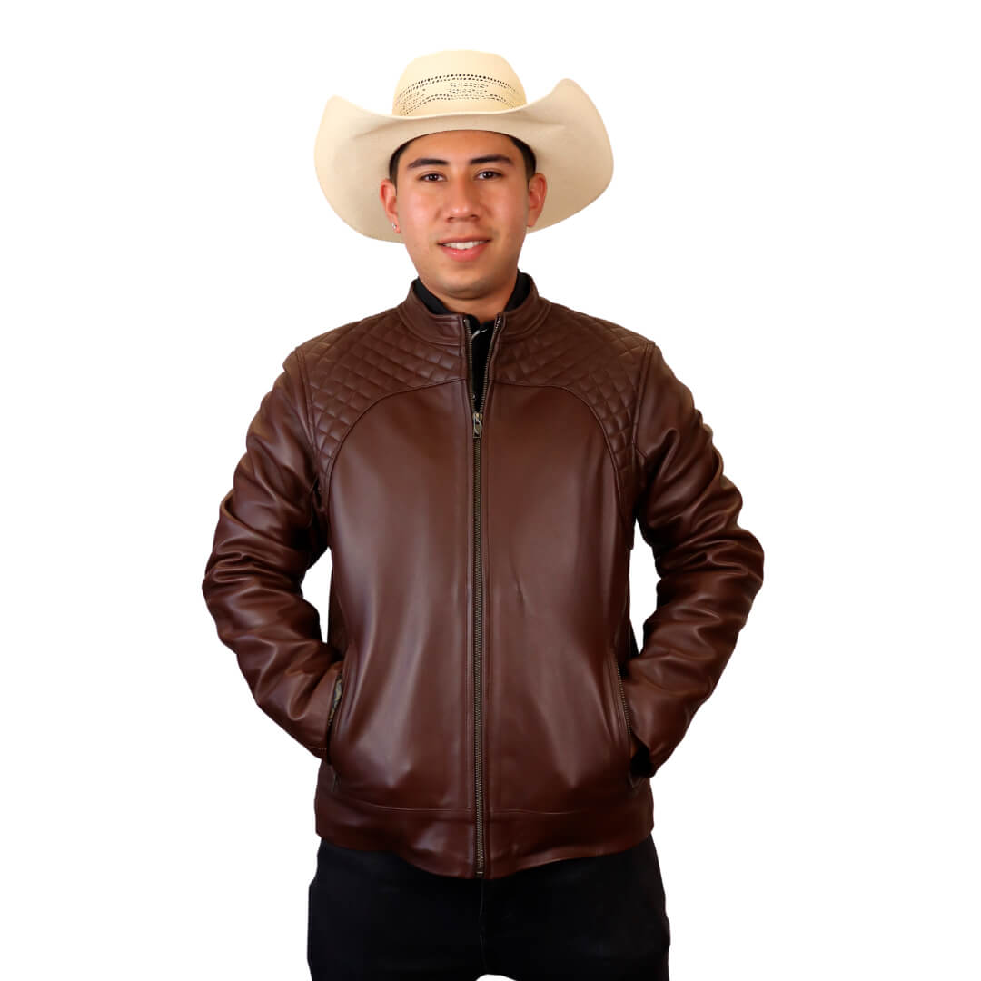 Chamarra de piel para caballero WR504