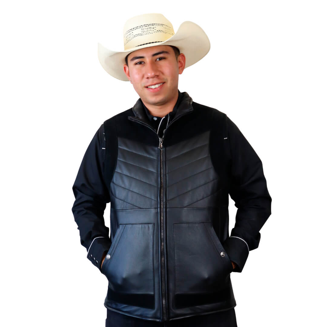 Chaleco de piel para caballero WR606