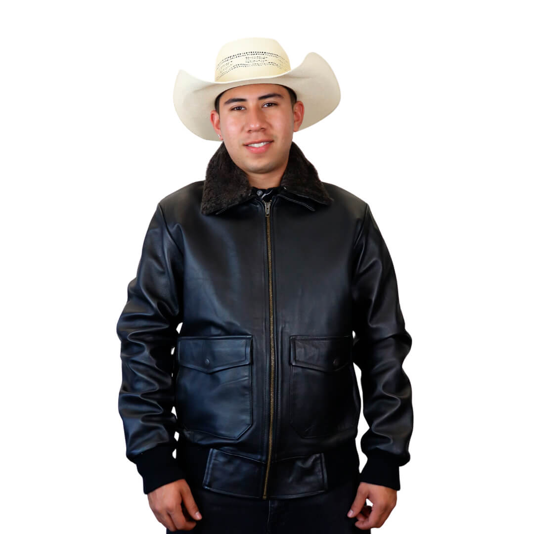 Chamarra de piel para caballero WR507
