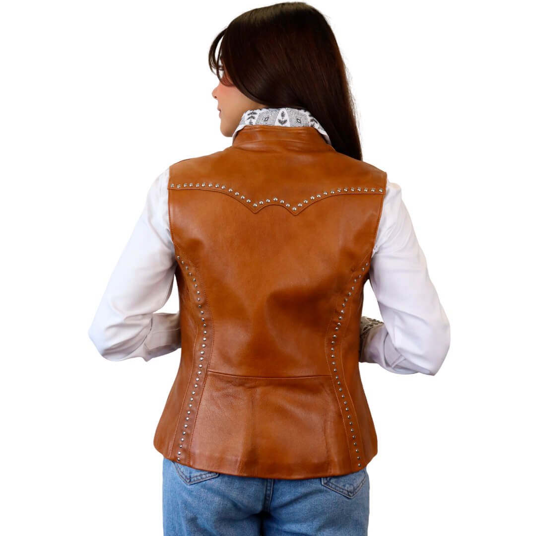 Chaleco de piel para dama WR306