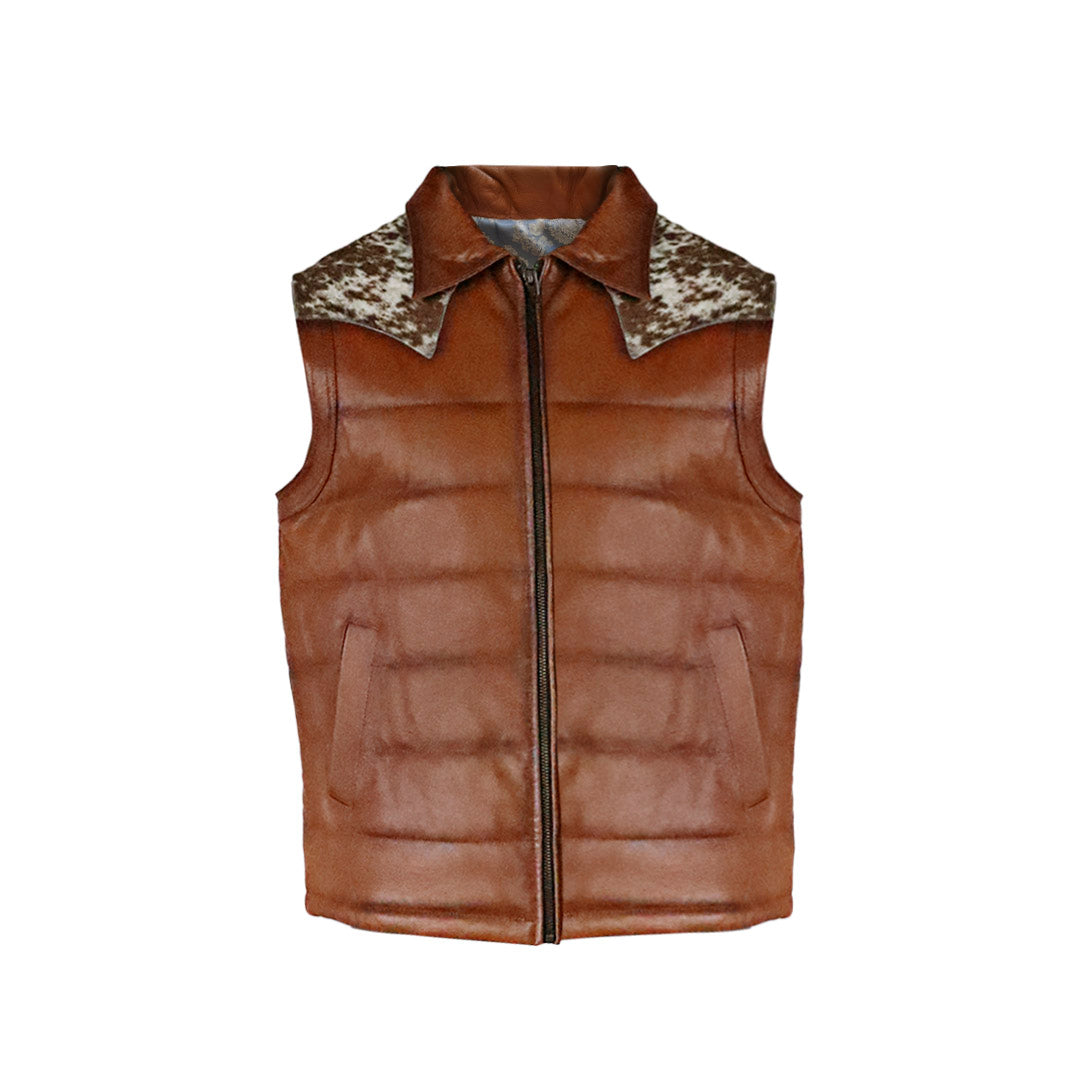 Chaleco de piel para caballero WR605