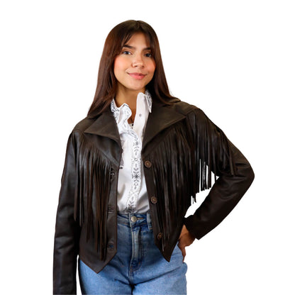 Chamarra de piel para dama WR101